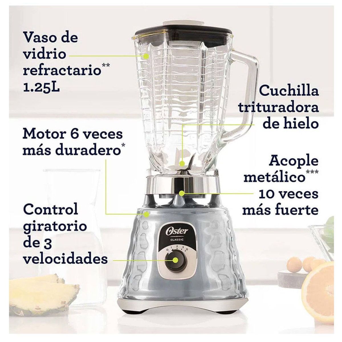 OSTER - Licuadora Oster Clásica BLST4655 125L Cromado