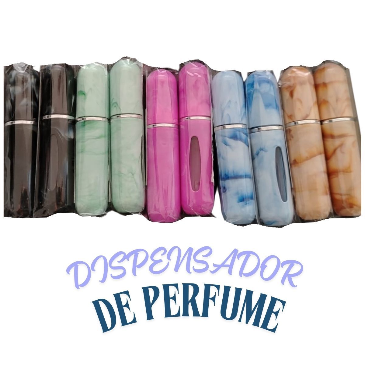 GENERICO - Dispensador Atomizador de Perfume para Viaje Portátil Celeste