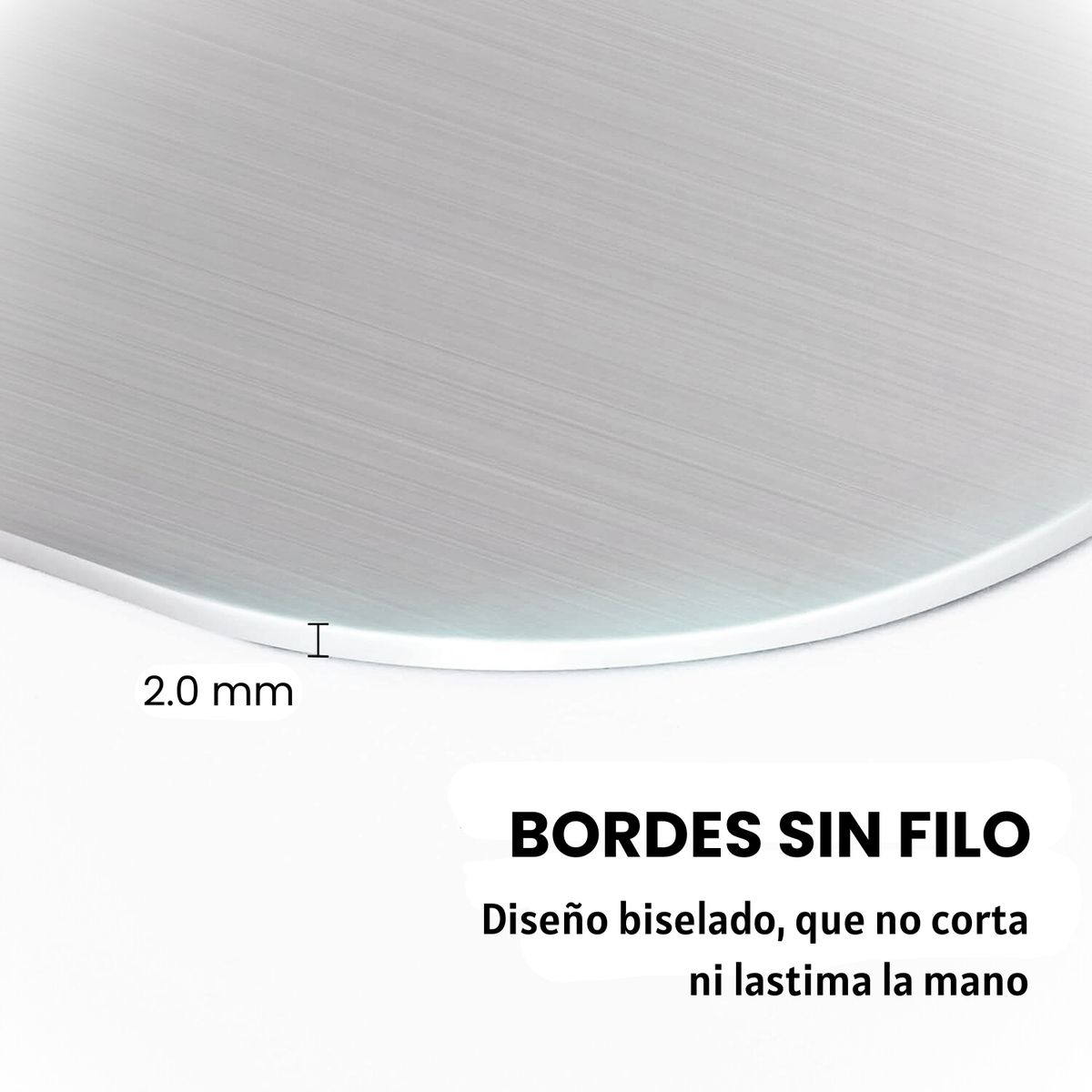 GENERICO - Tabla de Picar en Acero Inoxidable 33.5x23cm  Ultra Resistente 2mm