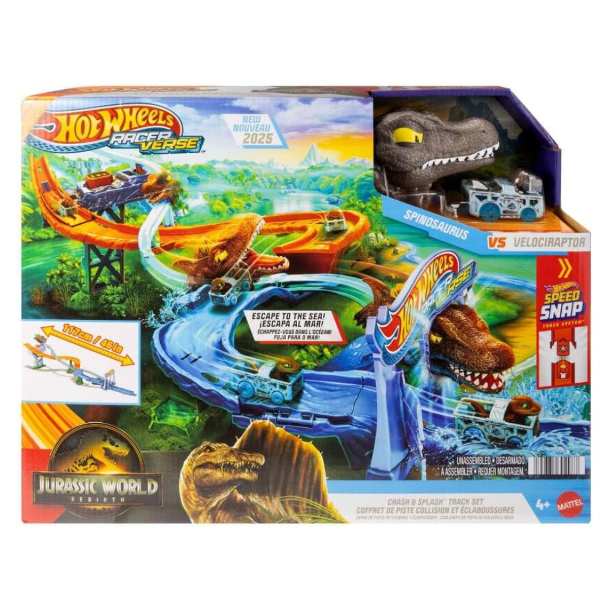 HOT WHEELS - Hot Wheels RacerVerse Jurassic World Crash & Splash