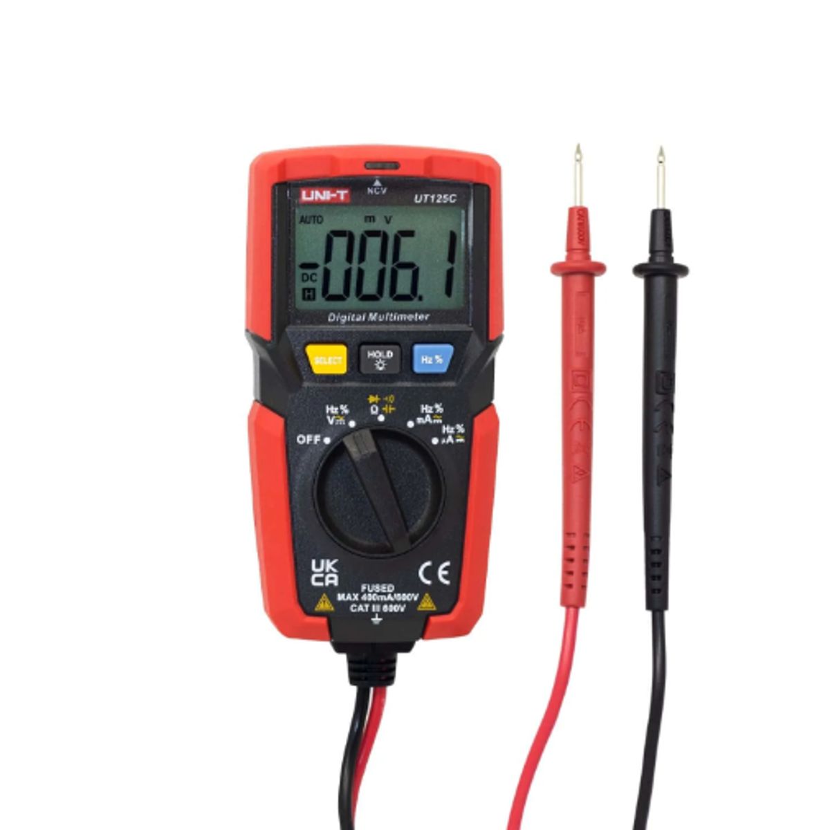 UNI T - Multímetro Digital con Capacitancia y Frecuencia UT125C UNI-T