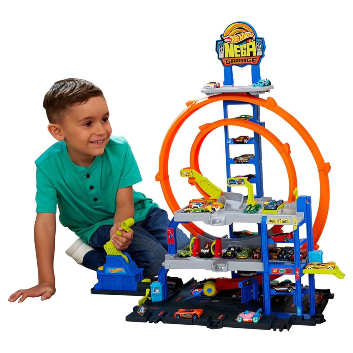 HOT WHEELS - Hot Wheels Pista City Mega Garage con Megalooping