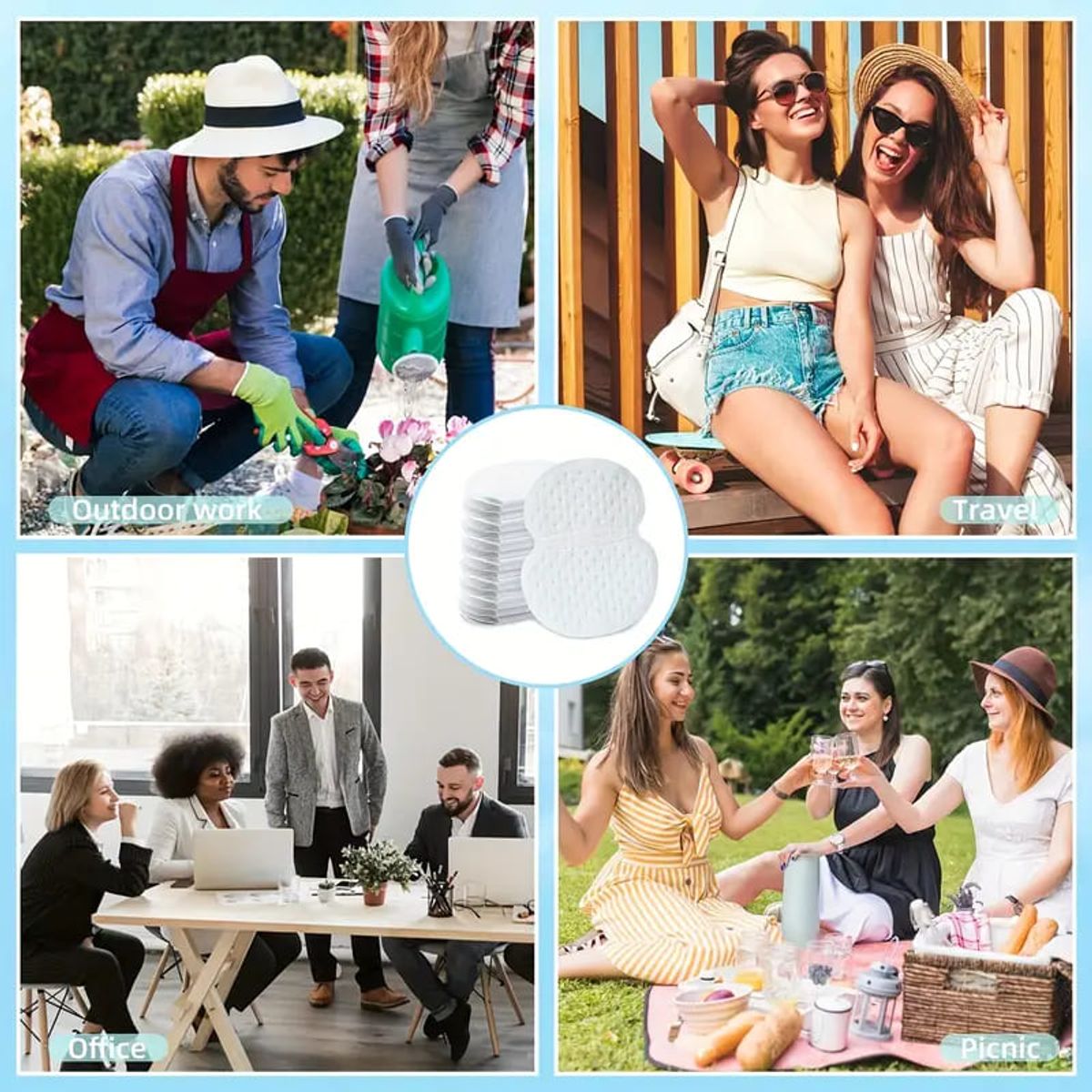 MEGIMPERU - Pack X10 Parches Antitranspirantes Desechables Anti Manchas