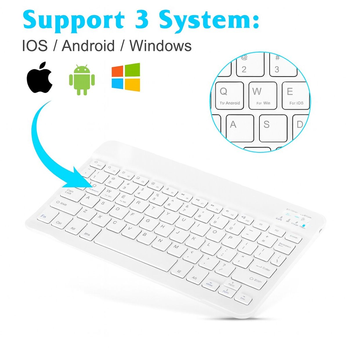 GENERICO - Combo Teclado Bluetooth + Mouse Inalámbrico + Lápiz Stylus Pen Universal para iPad y Android