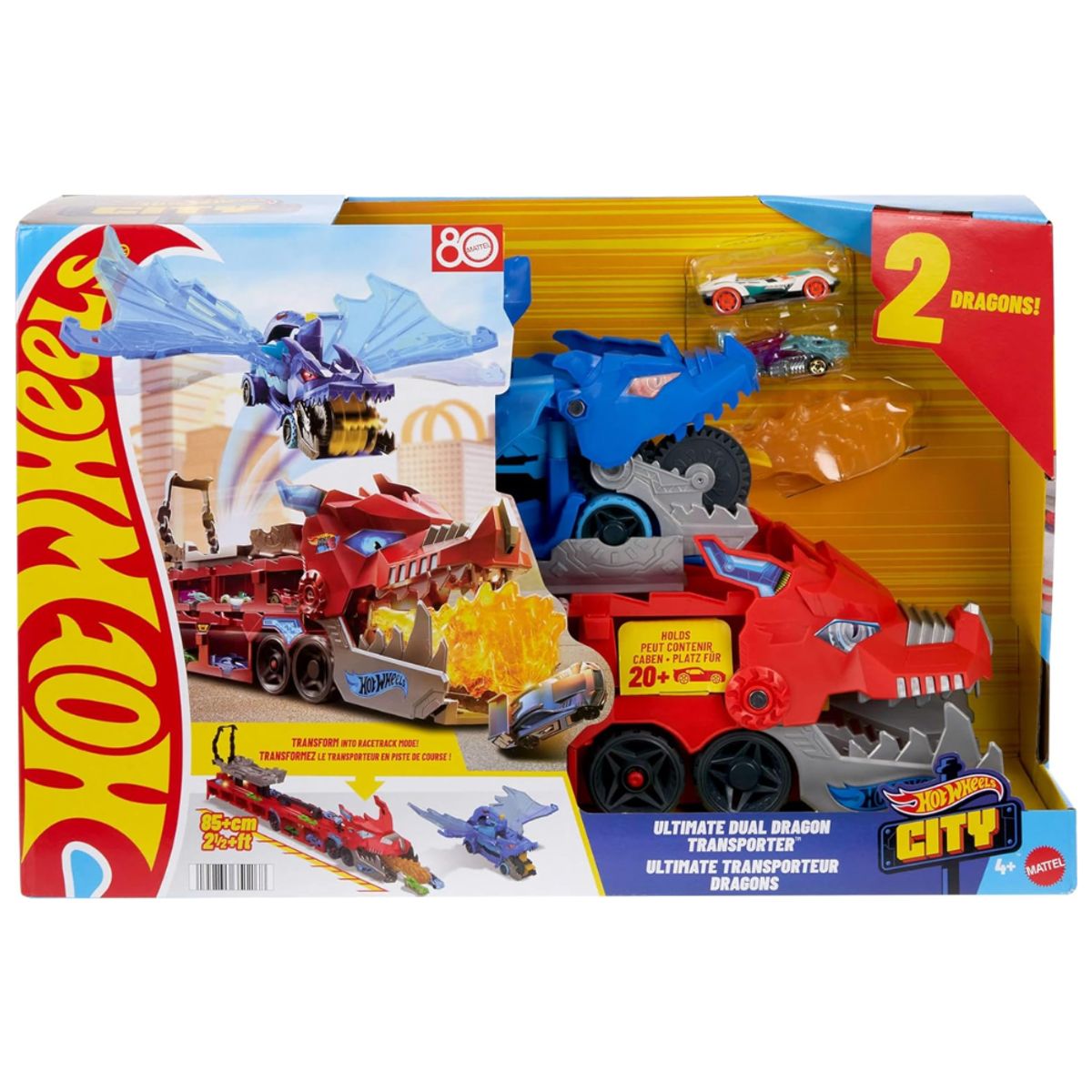 HOT WHEELS - Hot Wheels Super Remolque Ultimate Dual Dragon Transporter