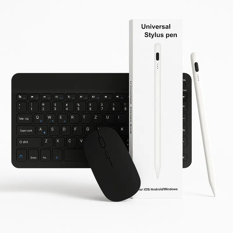 GENERICO - Combo 3 en 1 Teclado Bluetooth Mouse Inalámbrico + Stylus Pen Compatible iPad Tablet Android Laptop