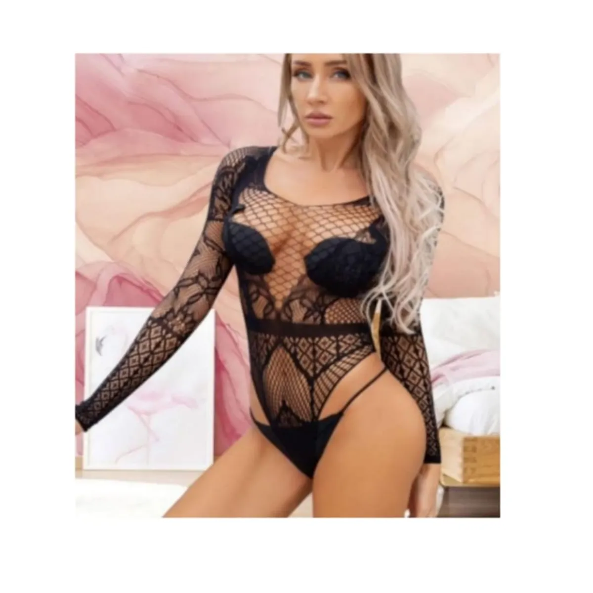 GENERICO - Sexy Body de malla para Mujer