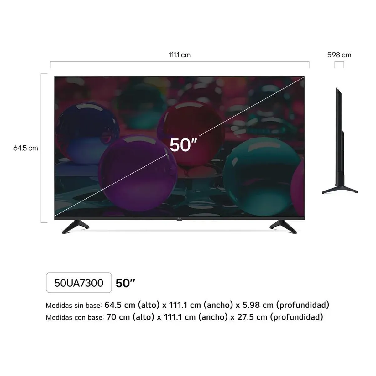 LG - Televisor Smart TV LG Led Uhd 50" 4K Thinq AI Ua7300 2025
