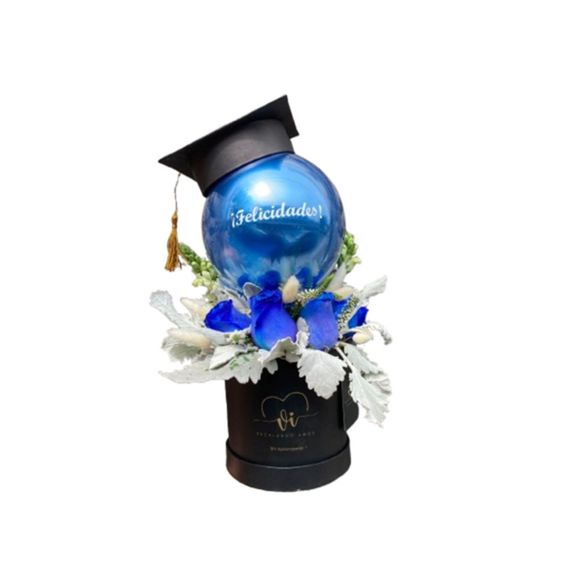 GENERICO - Box Floral Victoria - Graduacion - Rosas azules - Box Floral