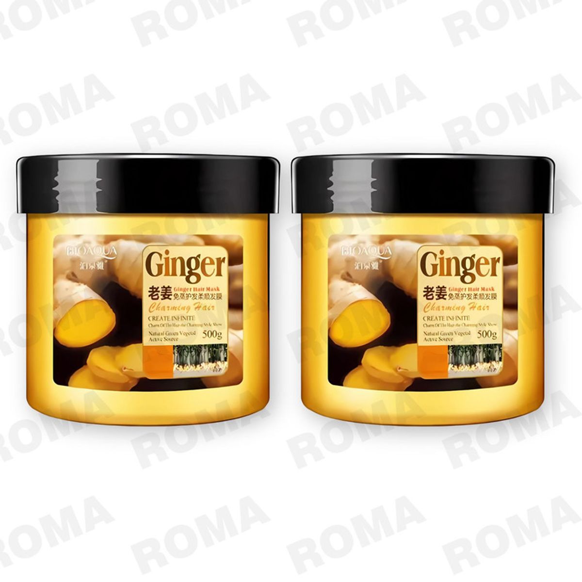 BIOAQUA - PACK 2 MASCARILLA DE JENGIBRE PARA EL CABELLO BIOAQUA 1000G