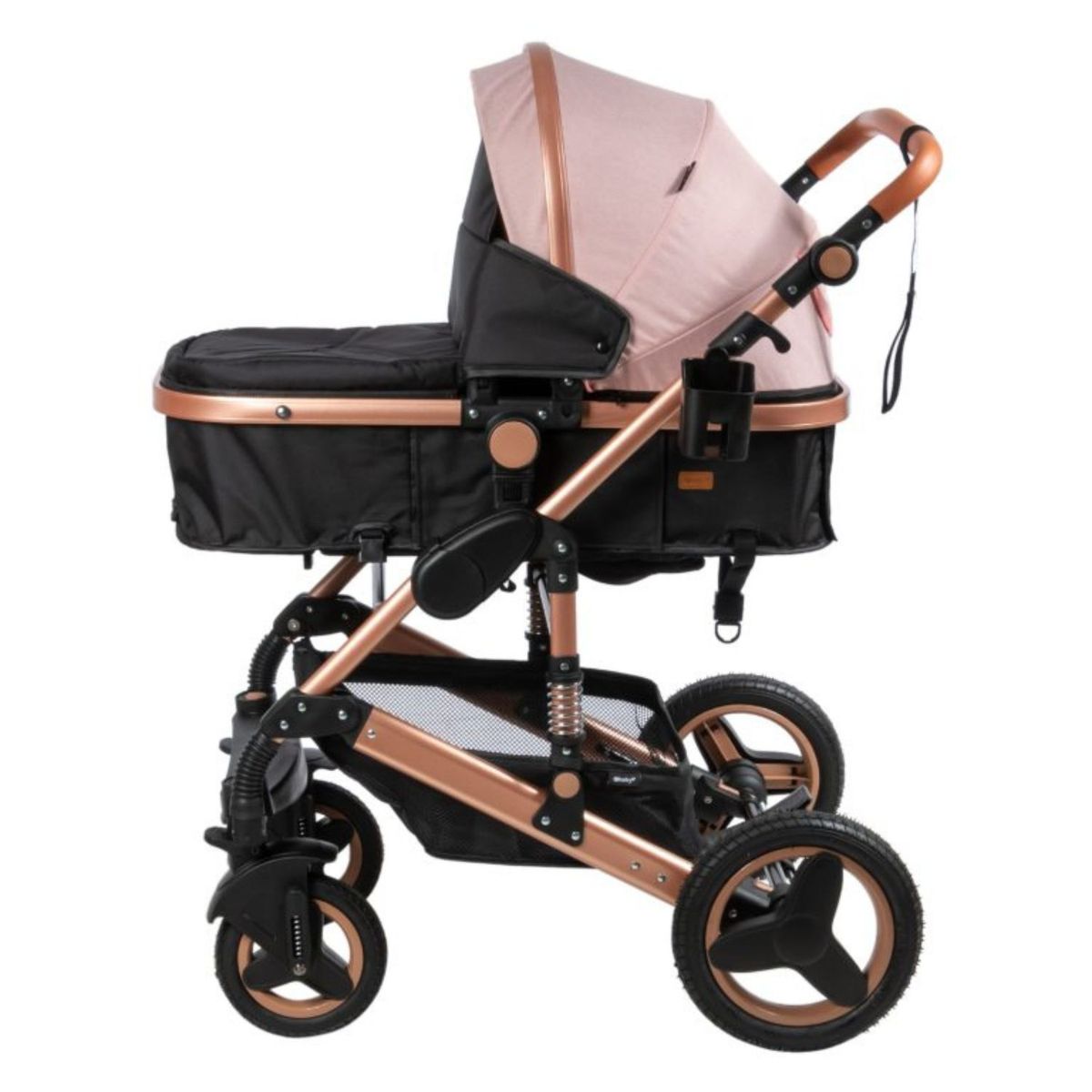EBABY - Coche Cuna Moisés de Lujo Sagira Rosado Ebaby