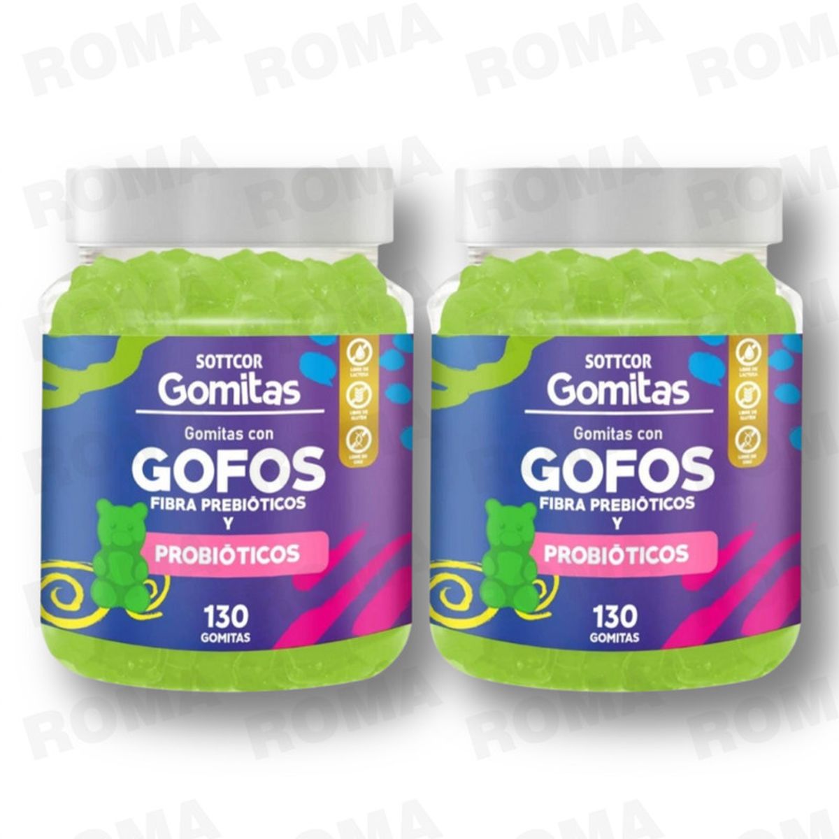 GENERICO - PACK 2 GOMITAS GOFOS NIÑOS 260 UND SOTTCOR LABS