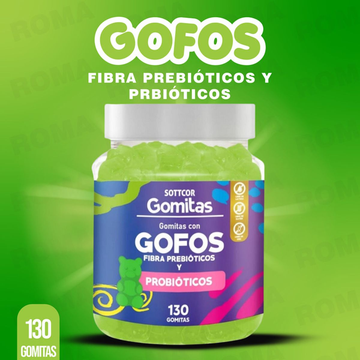 GENERICO - PACK 2 GOMITAS GOFOS NIÑOS 260 UND SOTTCOR LABS