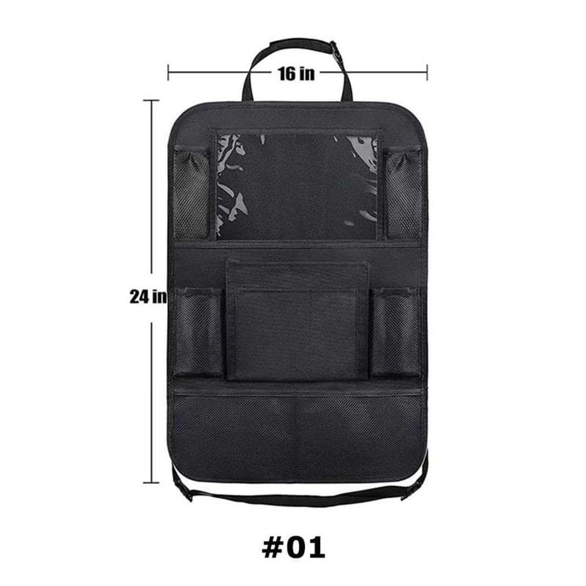 GENERICO - Organizador Asiento Auto Multibolsillo Negro