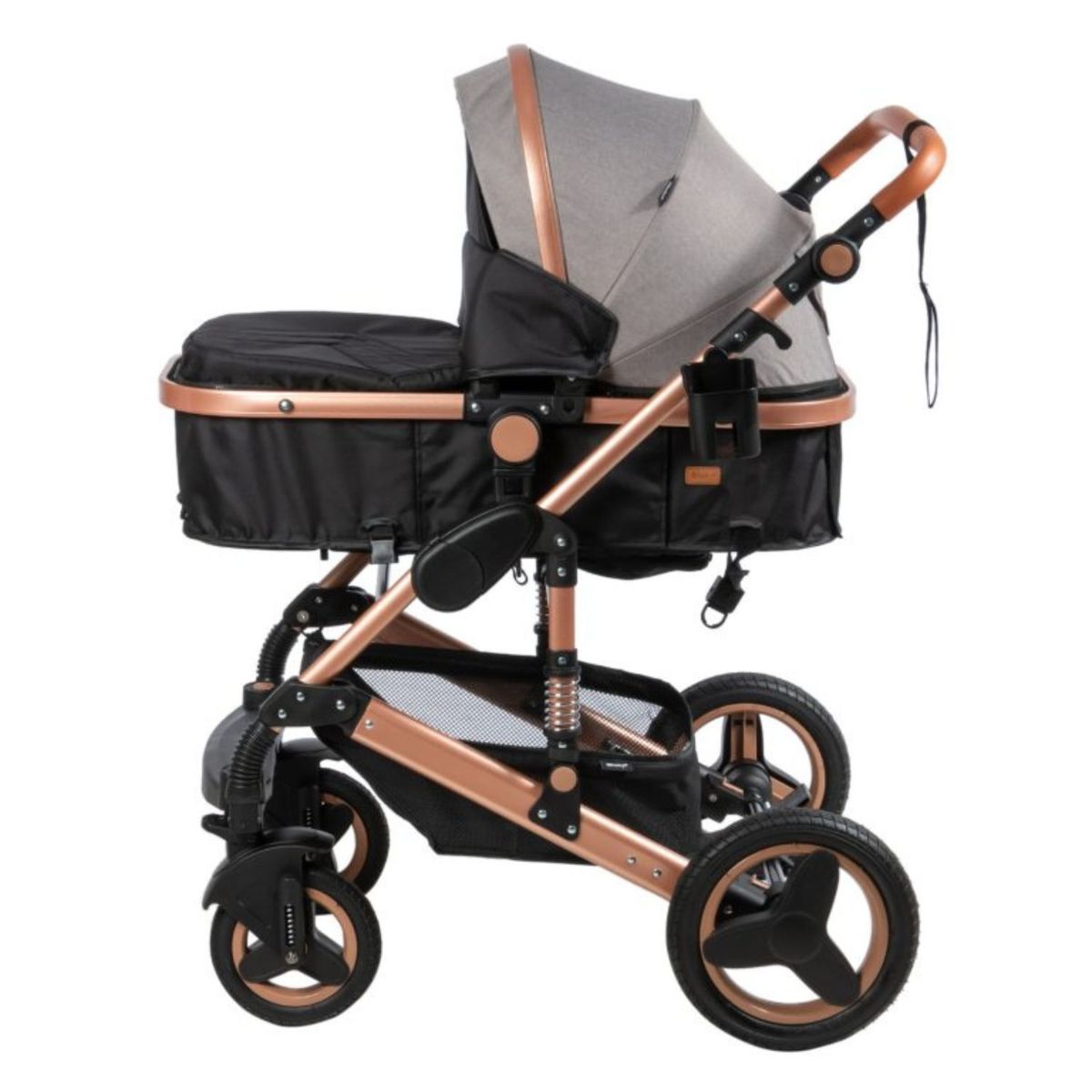 EBABY - Coche Cuna Moisés de Lujo Sagira Gris Ebaby
