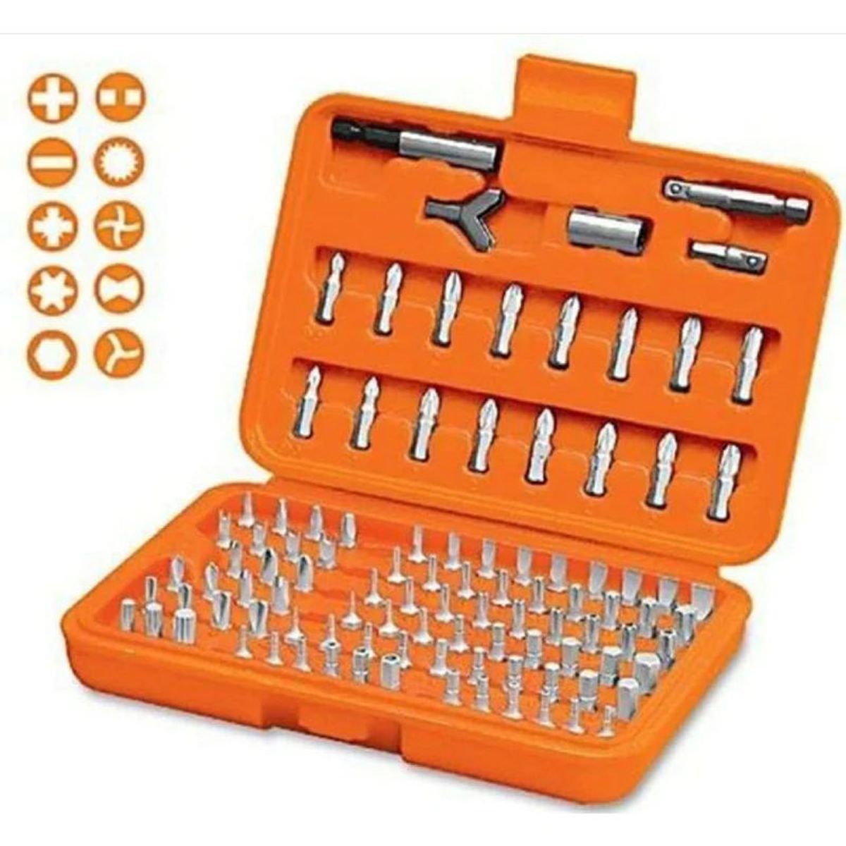 Truper - Juego De 100 Puntas Largo 1 PuLG  Con Estuche 17794