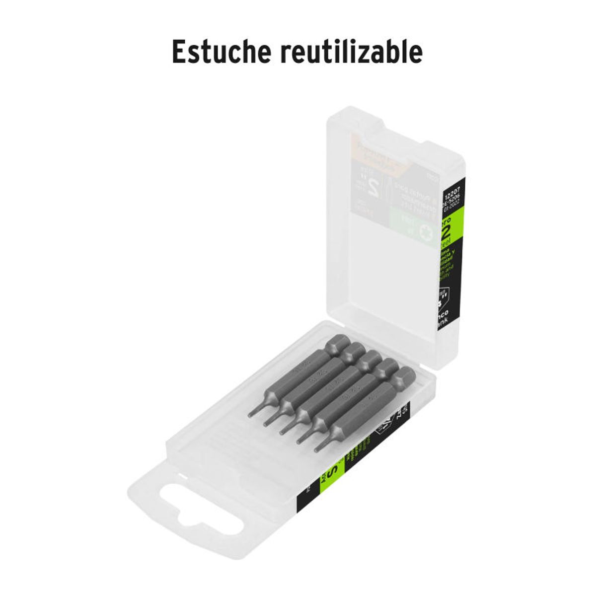 TRUPER - Estuche con 5 puntas torx T6 largo 2 Truper - 12207