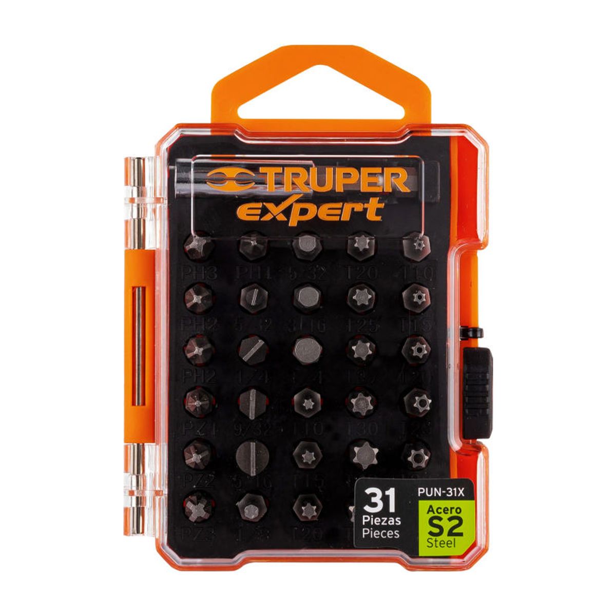 TRUPER - Juego de 31 puntas mixtas largo 1 estuche plástico Truper - 11887