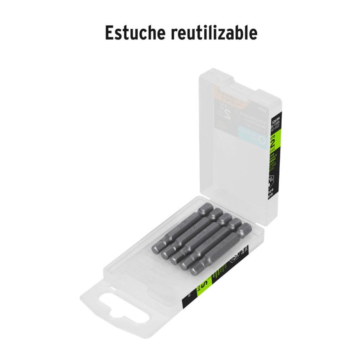 TRUPER - Estuche con 5 puntas hexagonales de 5 mm largo 2 Truper - 12699