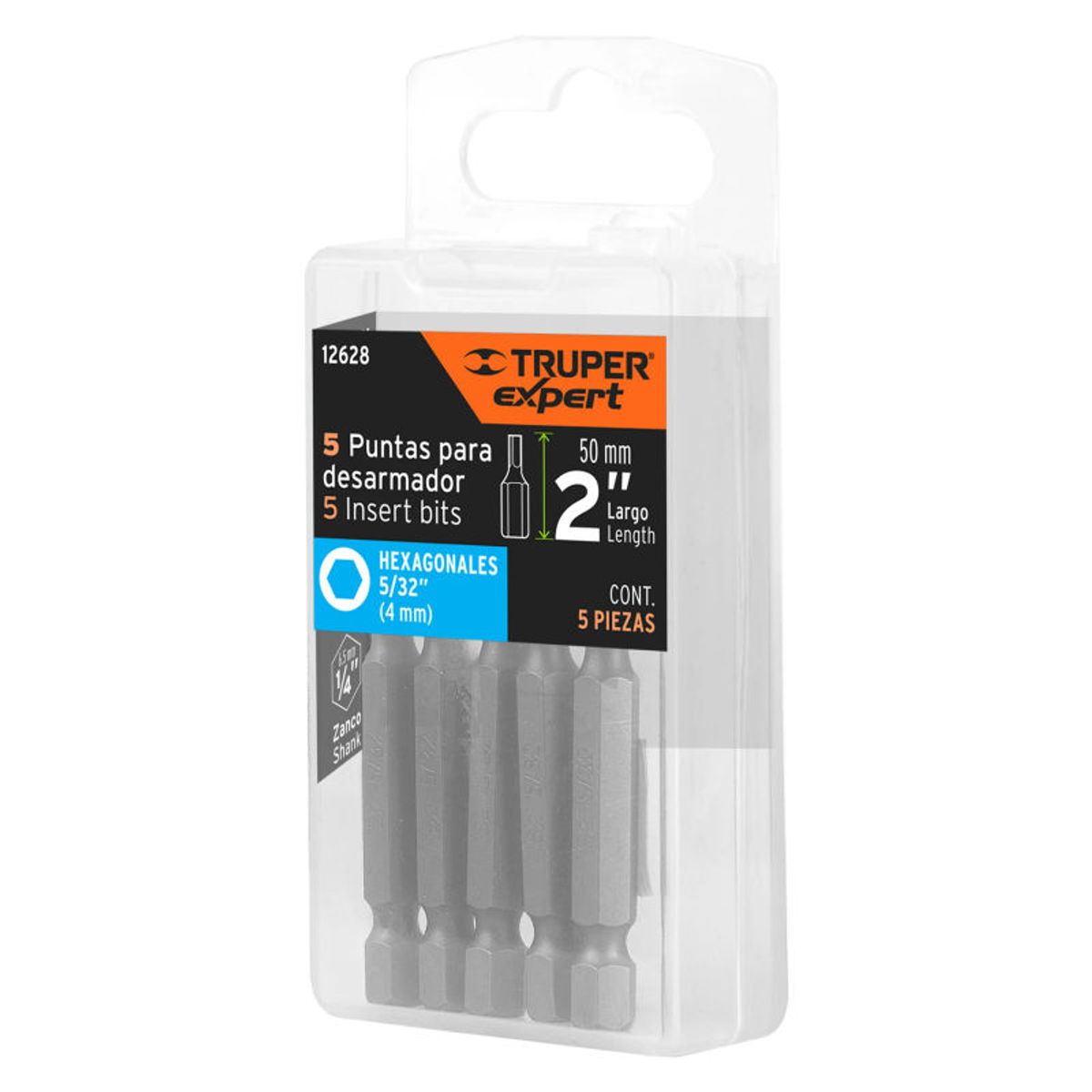TRUPER - Estuche con 5 puntas hexagonales de 532mm largo 2 Expert - 12628