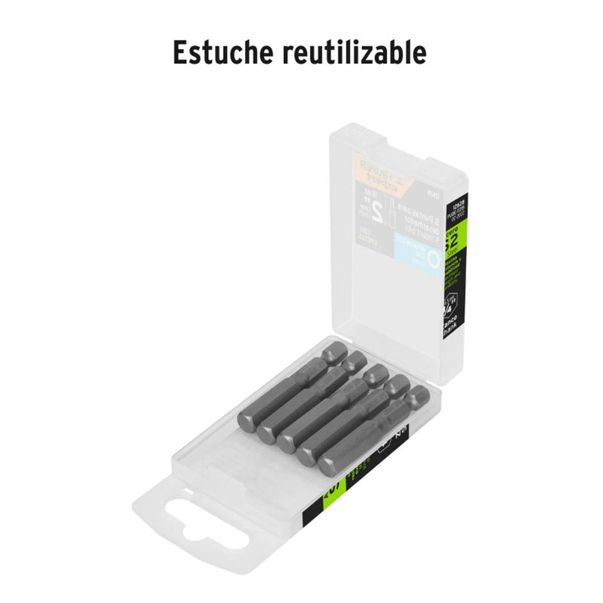 TRUPER - Estuche con 5 puntas hexagonales de 532mm largo 2 Expert - 12628