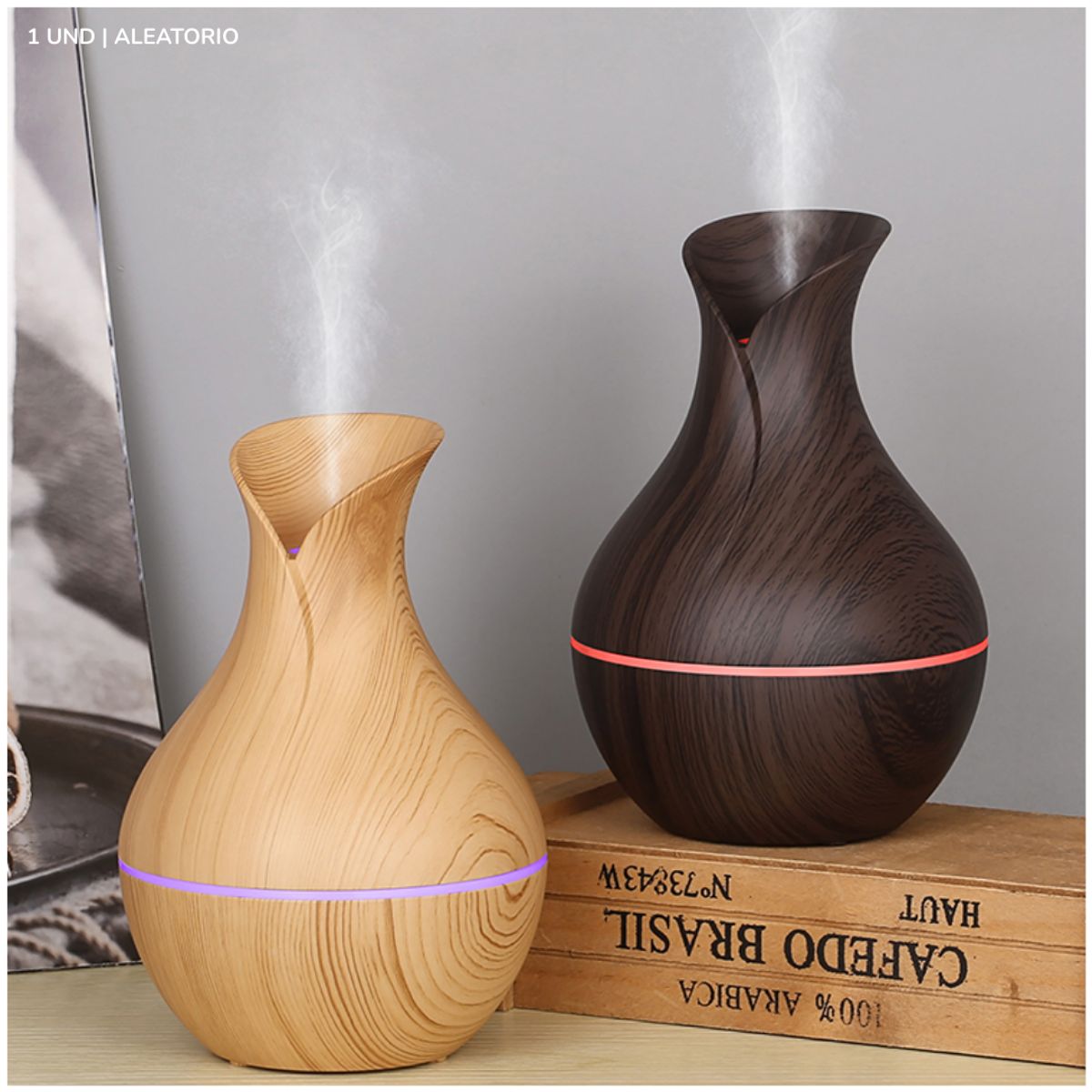 INSPIRA MARKET - Humidificador Difusor de Aroma con Luz LED