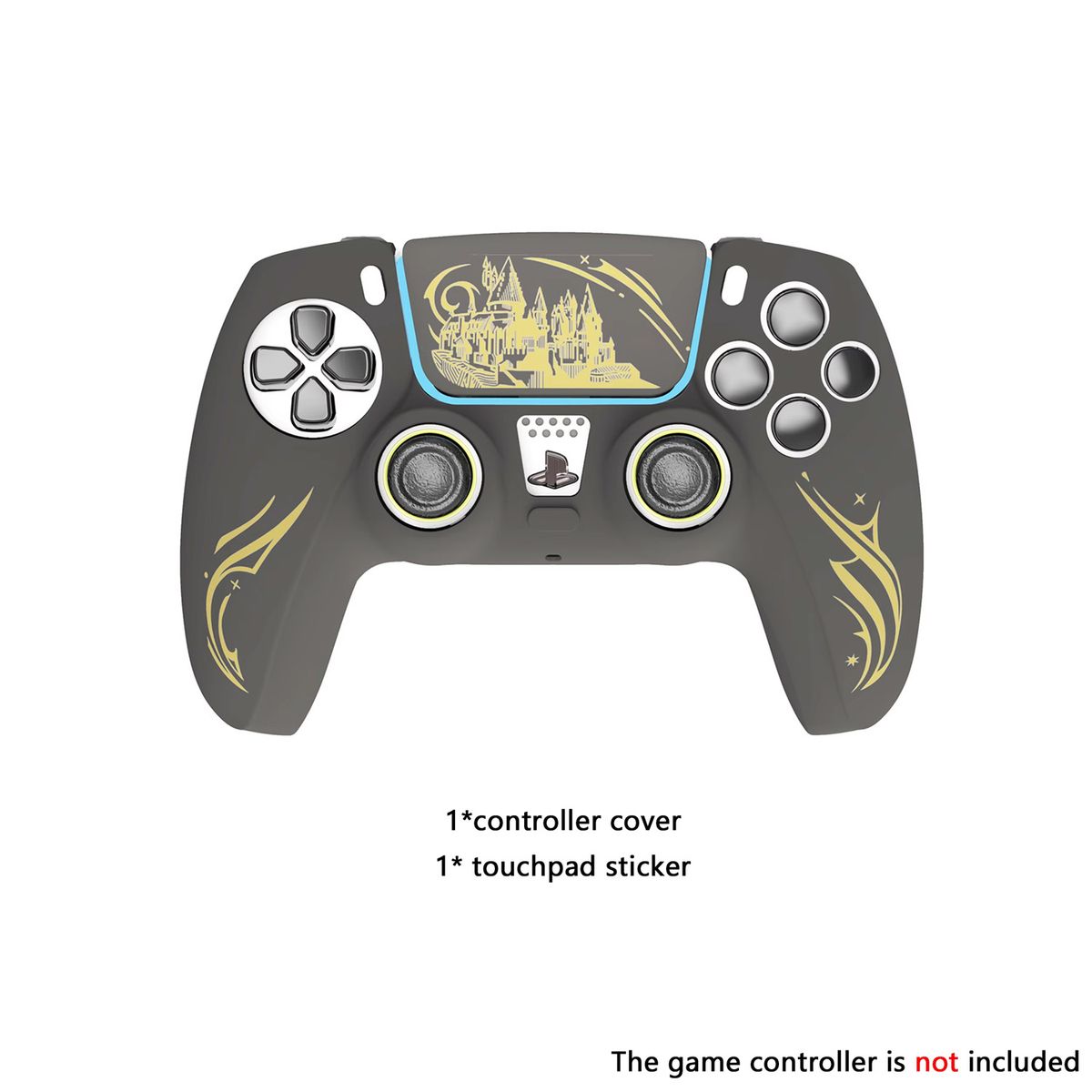 GENERICO - Funda de silicona para mando PS5 con diseño y pegatina decorativa 3