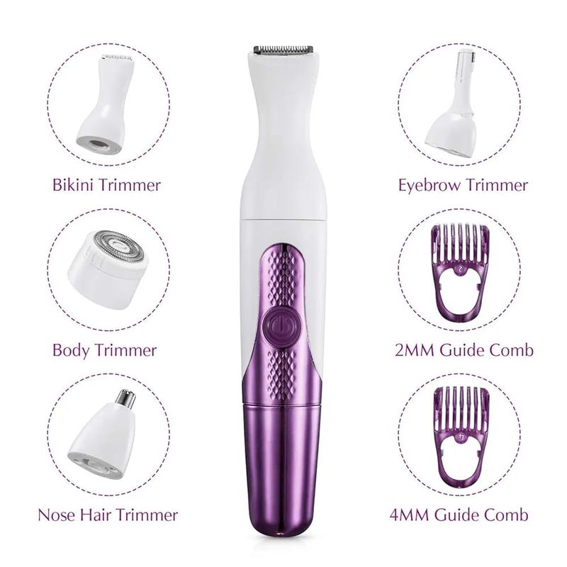 GENERICO - Depiladora Facial+ Cejas Y Patillera 6 En 1 