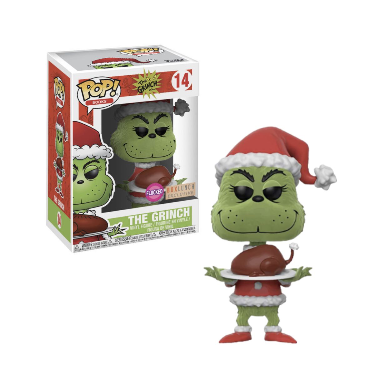 FUNKO - The Grinch Funko Pop 14 Flocked Exclusivo Antiguo Bxl