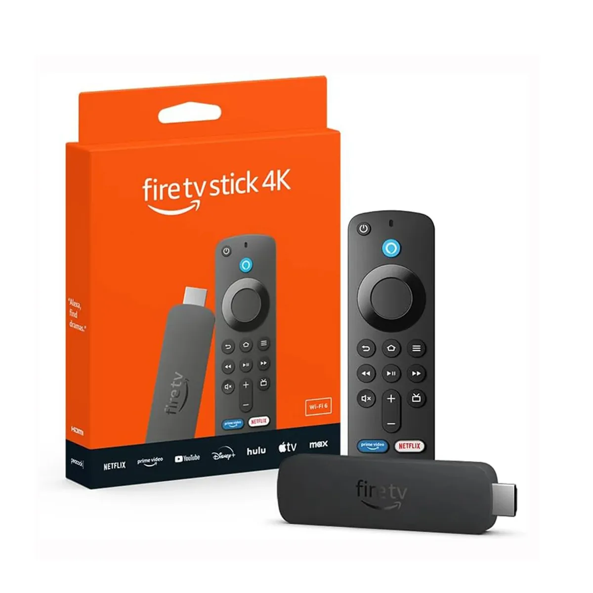 AMAZON - tv box fire tv stick 4k amazon 8gb wi-fi 6 control de voz alexa