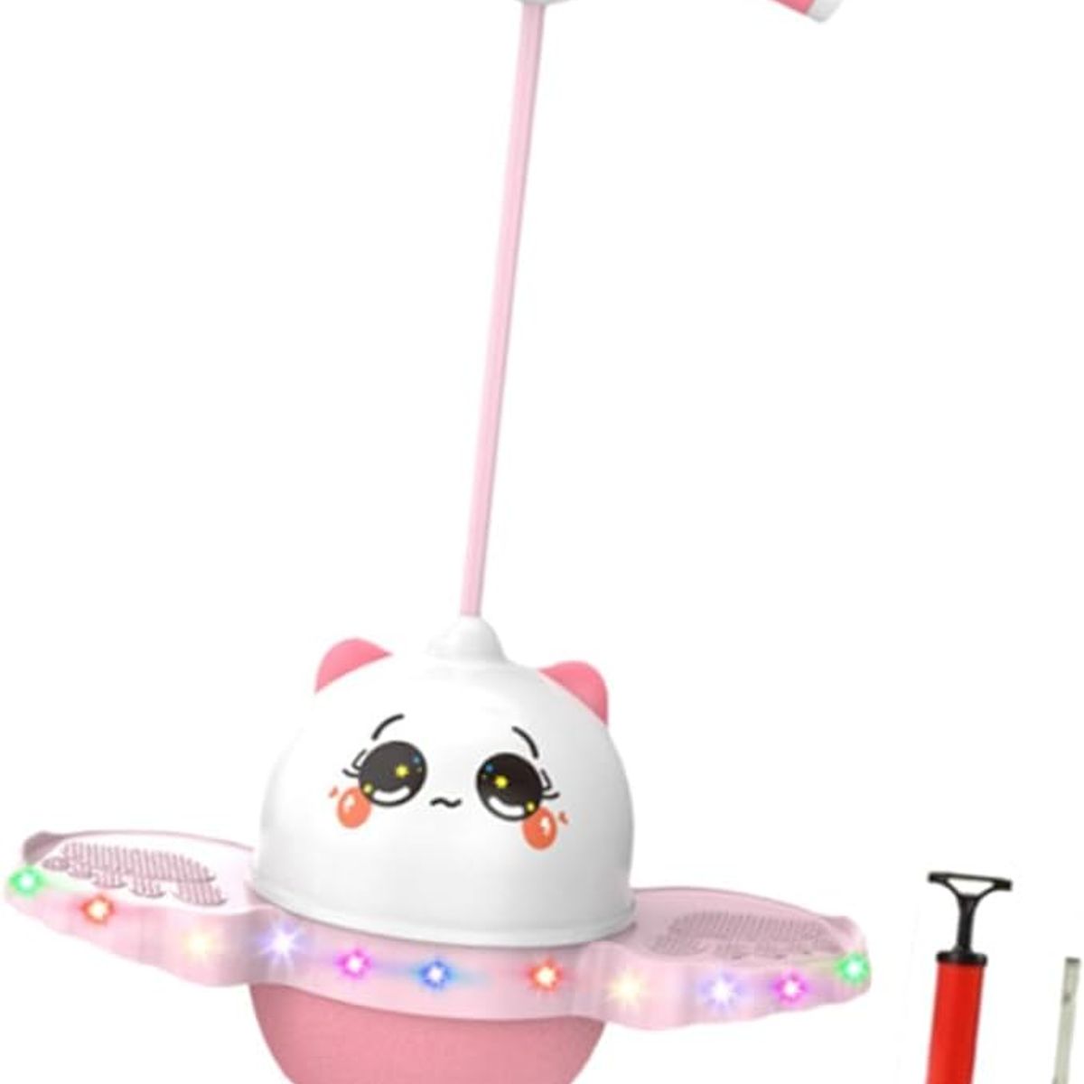 GENERICO - Pelota Saltarin con Luces led - Jumping Rosa