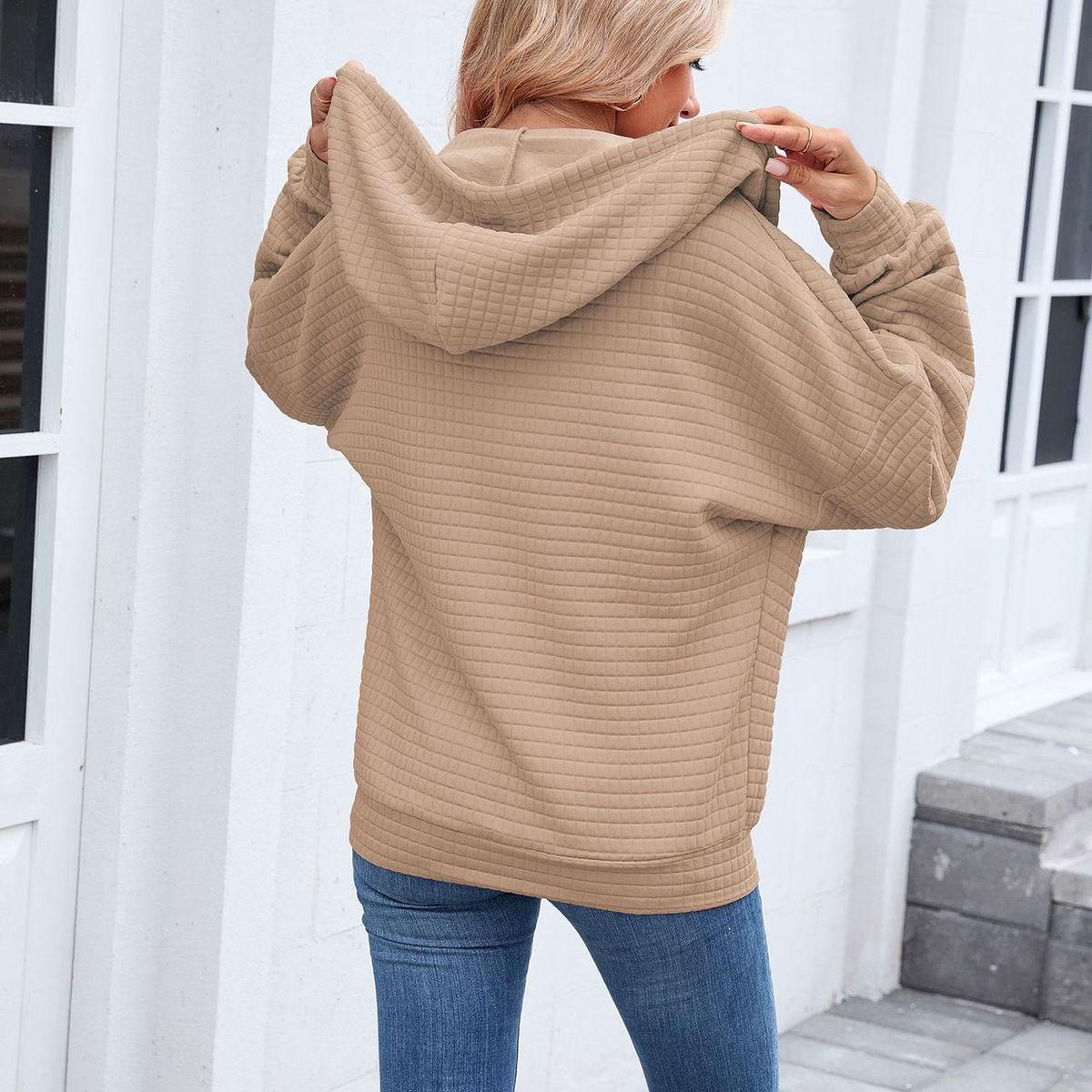 TIOZONEY - Chamarra sudadera con capucha y bolsillos