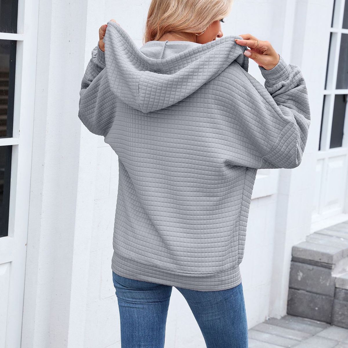 TIOZONEY - Chamarra sudadera con capucha y bolsillos