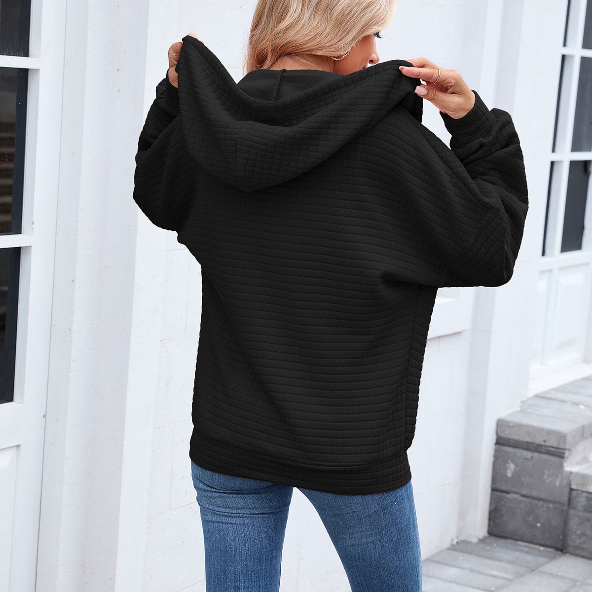 TIOZONEY - Chamarra sudadera con capucha y bolsillos