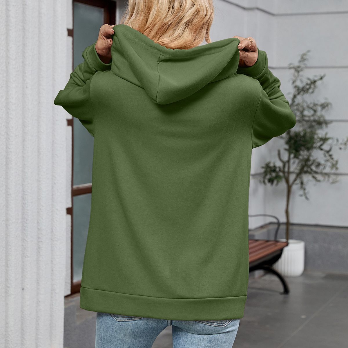 TIOZONEY - Sudadera con capucha y cremallera