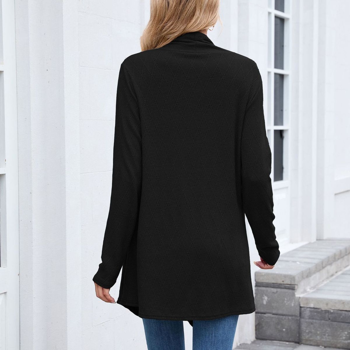 TIOZONEY - Cárdigan de manga larga