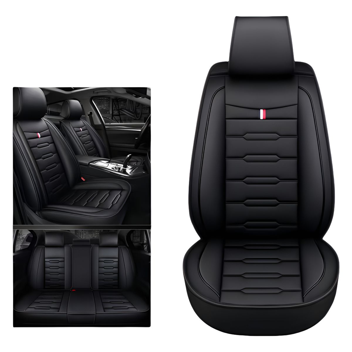 U BUY - Kit Funda Cubre Asiento Cuero Completo Auto Premium Luxury