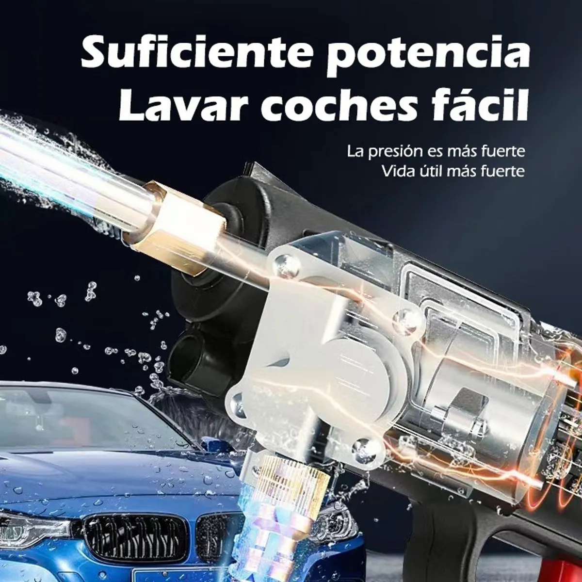 QUICK - Pistola De Lavado Coche 48v Inalámbrico Alta Presión 2 Pilas
