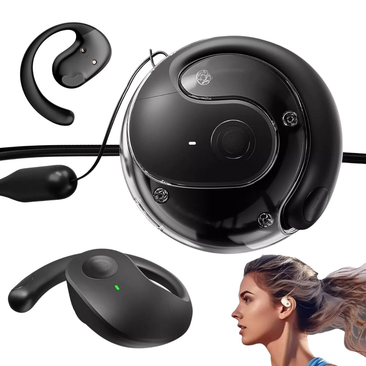 GENERICO - Audífonos Bluetooth OWS T2 BY01 Deportivos Diseño Ergonómico Negro