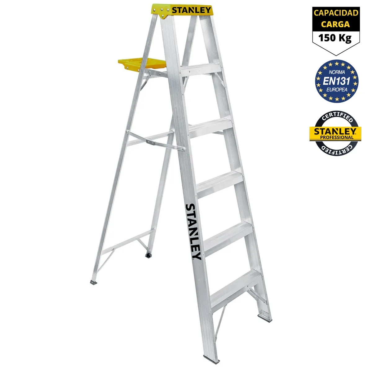 STANLEY - ESCALERA TIJERA 5 PELDAÑOS ALUMINIO STANLEY