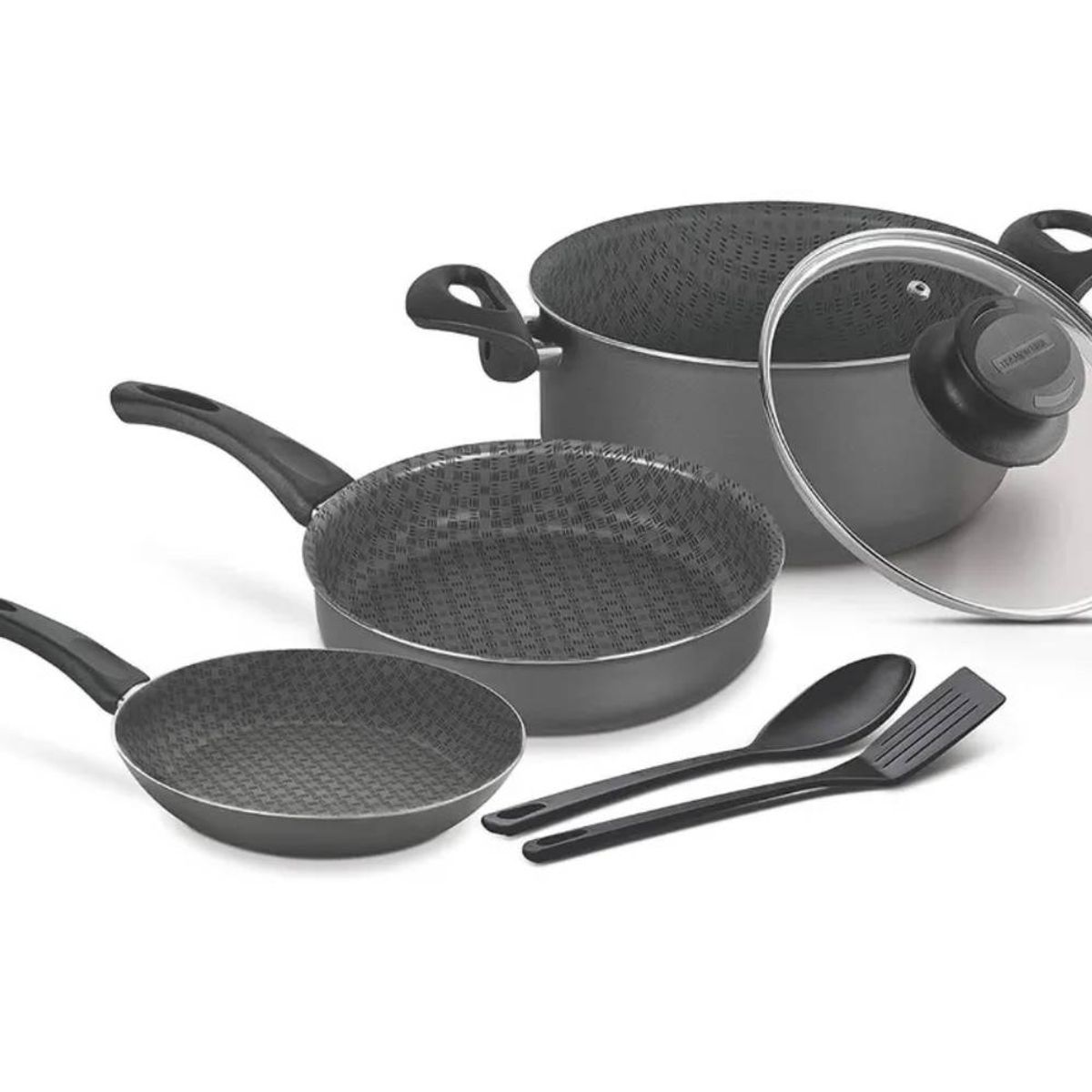 TRAMONTINA - Juego de Ollas Tramontina 6 Piezas Millan 20599/390 Antiadherente