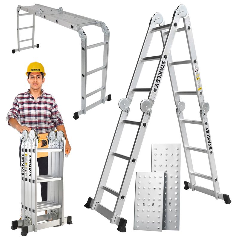 STANLEY - ESCALERA MULTIPOSICION 12 PASO ARTICULADO 4X3 STANLEY