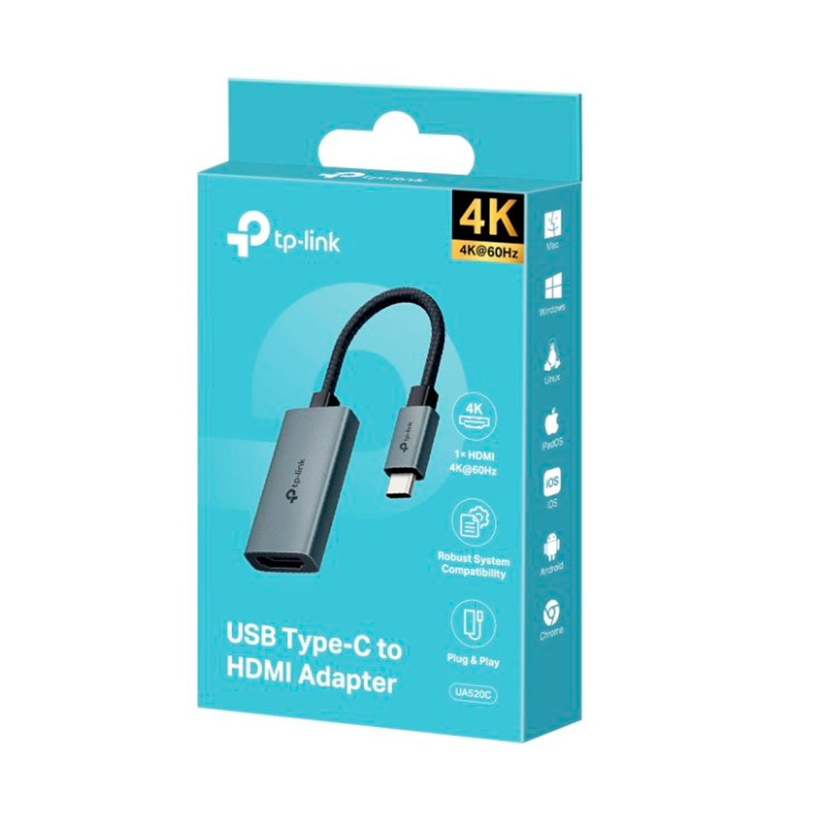 TP LINK - ADAPTADOR USB TP-LINK UA520C USB-C A HDMI 4K 60HZ PN UA520C