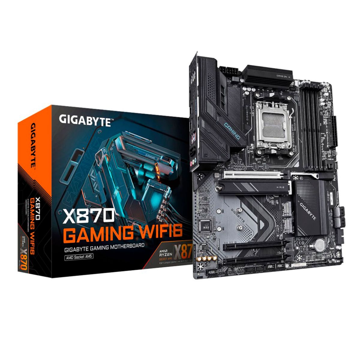 GIGABYTE - PLACA MADRE GIGABYTE X870 GAMING WIFI6 DDR5 AM5 ATX PN 9MX87GW-00-G10