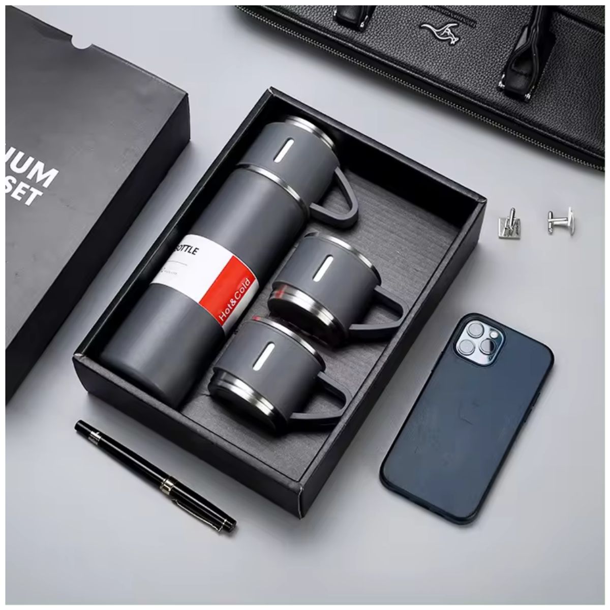 INSPIRA MARKET - Termo con Tazas de Regalo