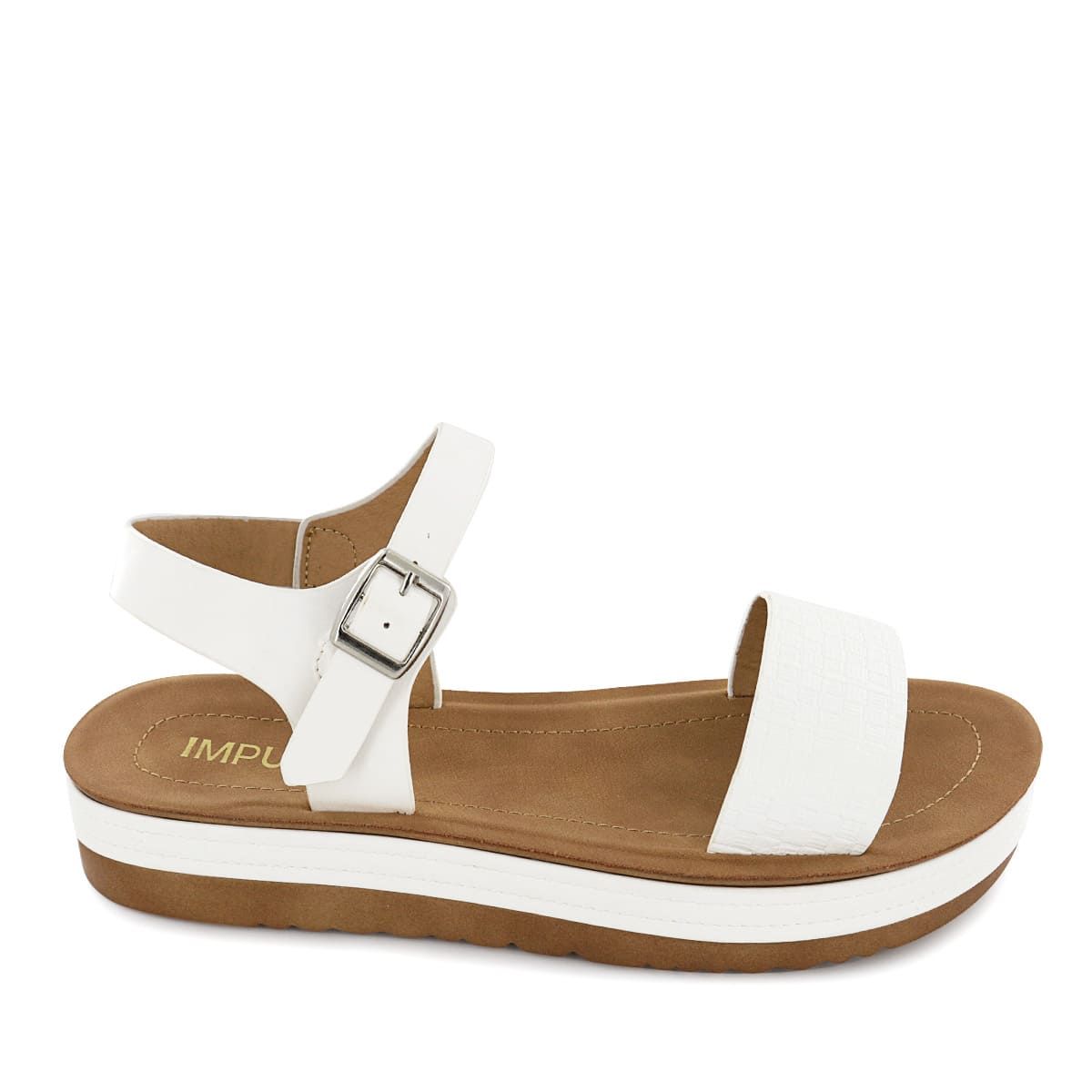 IMPULS - Sandalias Cuña Impuls Mujer Sarai03 Blanco
