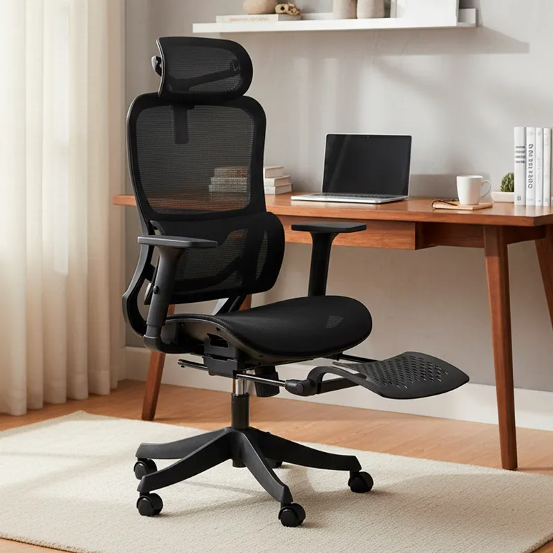 KOMSUM - Silla Ergonomica de Oficina Gerencial Komsum Paris Negro con Posapies