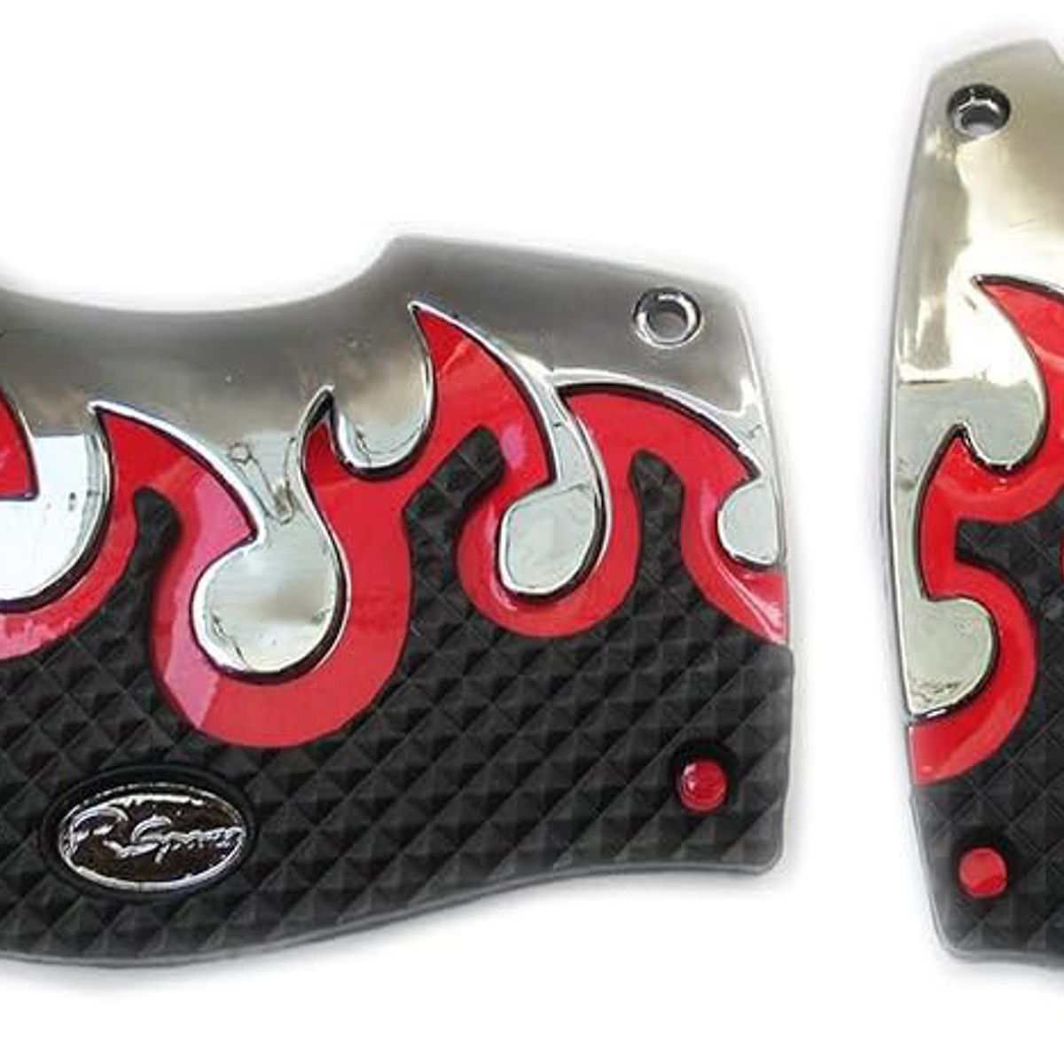 GENERICO - Pedales Deportivos Diseño Fuego Negro con Rojo