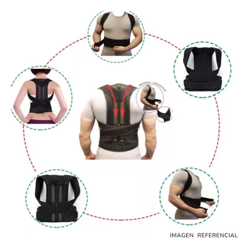 INSPIRA MARKET - Faja Corrector de Postura para Espalda Unisex Negro