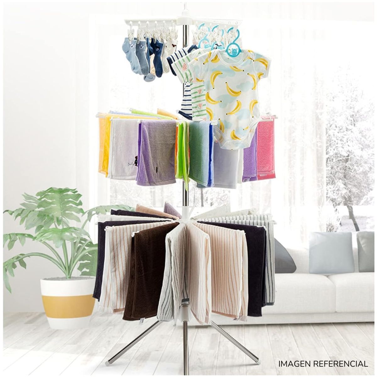 INSPIRA MARKET - Tendedero Perchero Colgador Plegable Ropa Multiuso